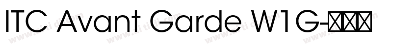 ITC Avant Garde W1G字体转换